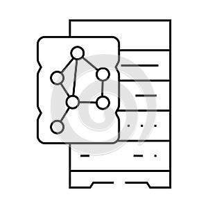 nosql database line icon vector illustration