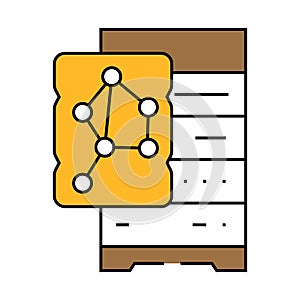 nosql database icon color illustration
