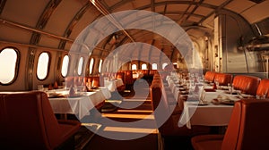 Nostalgia Afloat - The Empty Dining Room of the Hindenburg