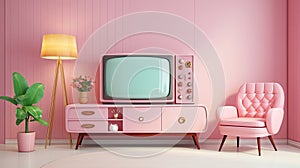 nostalgia pink tv photo
