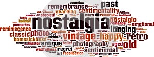Nostalgia word cloud