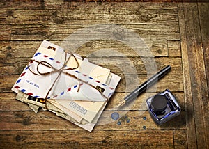 Nostalgic airmail letters photo