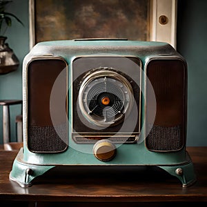 Nostalgic Echoes: Vintage Metal Radio from the 1930s