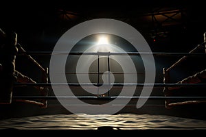 Nostalgic Glory Classic Vintage Boxing Ring - Stepping into the Historic Arena of Legendary Fights. created with Generative AI