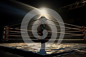 Nostalgic Glory Classic Vintage Boxing Ring - Stepping into the Historic Arena of Legendary Fights. created with Generative AI