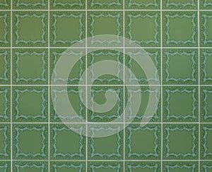 Nostalgic green wall tiles from the seventies