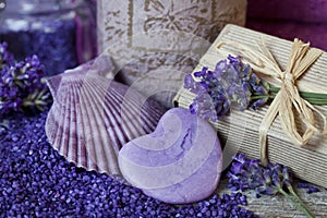Purple Fragrant Lavender Blossom Still Life photo