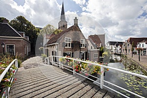 Nostalgic streets in village Maasland part of municipality Midden Delfland photo