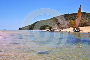 nosy be isthmus isle and coastline madagascar