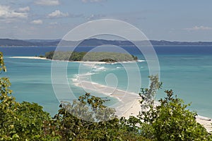 Nosy Iranja tropical beach in Madagascar