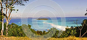 Nosy Iranja a tropical beach in Madagascar - panoramic view