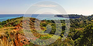 Nosy Iranja a tropical beach in Madagascar - panoramic view