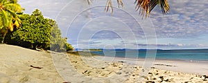 Nosy Iranja a tropical beach in Madagascar - panoramic view