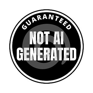 Not AI artificial intelligence generated symbol
