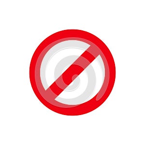 Not Allowed icon. flat illustration of Not Allowed vector icon for web