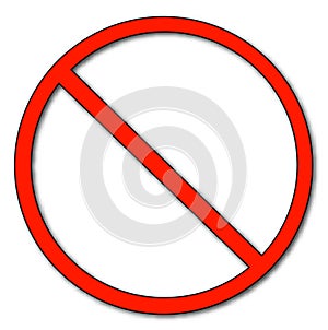 Not allowed symbol