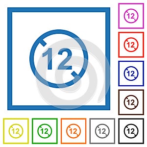 Not allowed under 12 flat framed icons