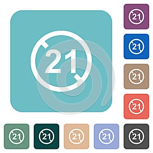 Not allowed under 21 rounded square flat icons