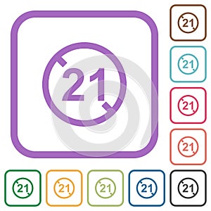 Not allowed under 21 simple icons