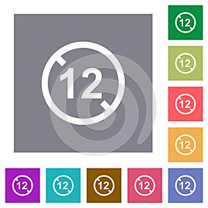 Not allowed under 12 square flat icons