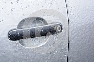 Frozen car door handle