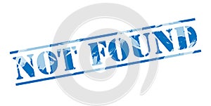 Not found blue stamp