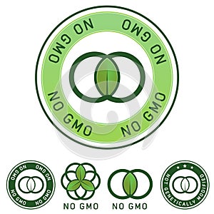 Not genetically modified (No GMO) food label photo