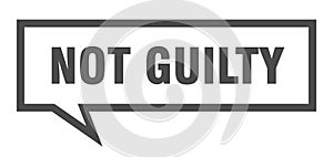 not guilty speech bubble.