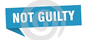 not guilty speech bubble.