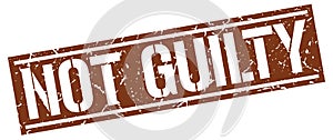 Not guilty square stamp