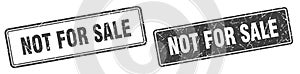 Not for sale stamp set. not for sale square grunge sign