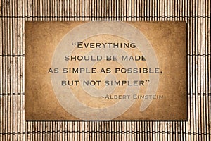 Not simpler quote by Einstein