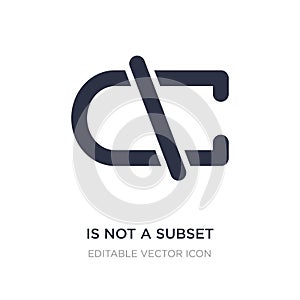 is not a subset icon on white background. Simple element illustration from Signs concept