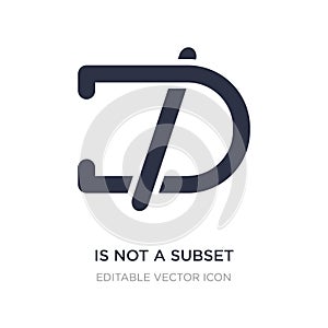 is not a subset icon on white background. Simple element illustration from Signs concept