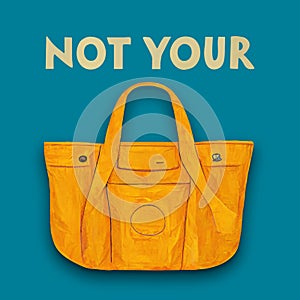Not Your Bag. Funny picture plays with an idiom \