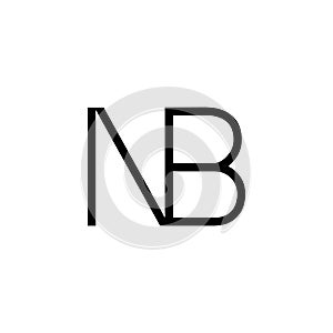 Nota Bene black icon. NB abbreviation. Isolated vector illustration photo