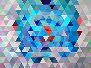 A notable  illustration of  handsome  geometric pattern of colorful rectangles