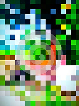 A notable illustration of handsome geometric pattern of colorful rectangles