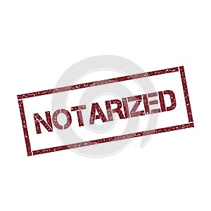 Notarized rectangular stamp. photo