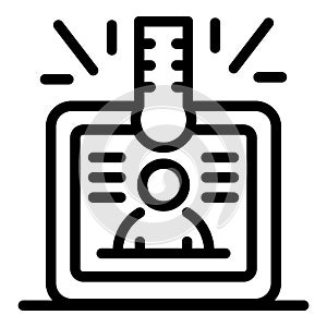 Notary id card icon, outline style
