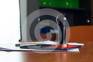 Notary Public stamper on ink pad