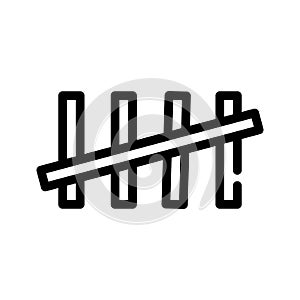 Notches prisoner line icon vector isolated illustration