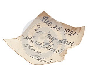Note From 1920