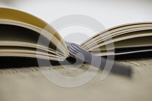 Note book with fabric bookmark