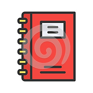 Note Book icon vector image.