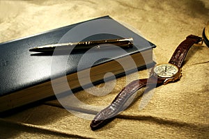 Note book pen & watch