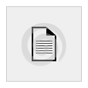 Note icon. Gray background. Vector illustration.