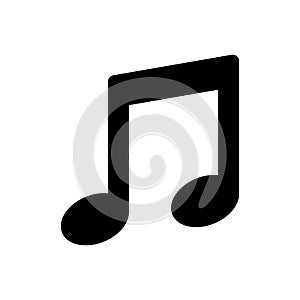 Note icon, musical sign, sound symbol vector