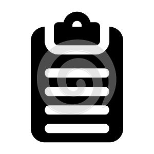 Note icon in solid style for any projects