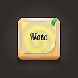 Note icon. Vector illustration decorative design